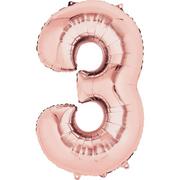 34in Rose Gold Number Balloon (3)